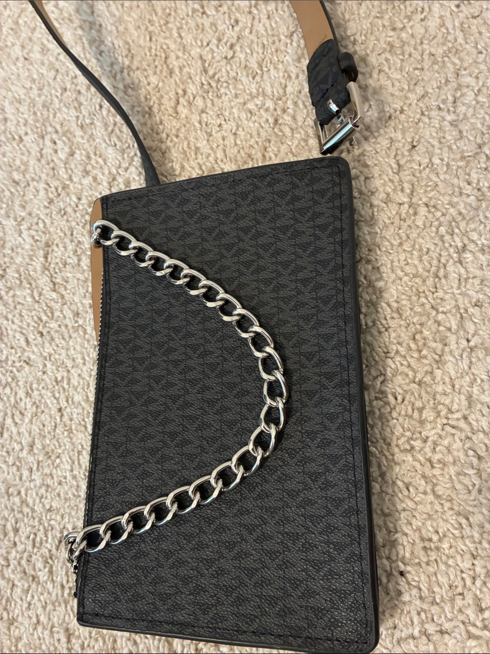 Michael Kors Black Logo-Print Crossbody Bag